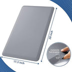 KitchenClouds Kitchen Mat Cushioned Anti Fatigue Rug 17.3"x28" Waterproof Non Slip Standing Desk Mat Comfort Floor Mats for Kitchen House Sink Office (Grey)