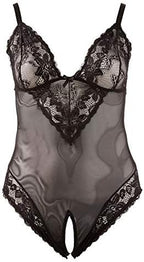 Cottelli Collection Crotchless Body, Black, XX-Large, 180 Gram