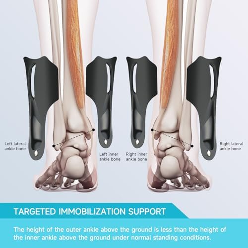 Left Ankle Brace for Women & Men - Ankle Support Sprained Ankle Brace for Achilles,Tendon,Sprain,Injury Recovery,Ankle Support Brace for Running, Basketball, Football (Black,S,Left)