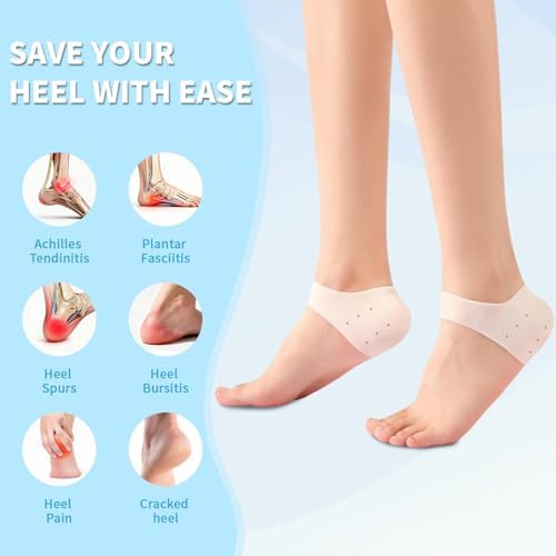 Silicone Heel Protectors for Shoes (2-Pair) (Multicolor, Universal)