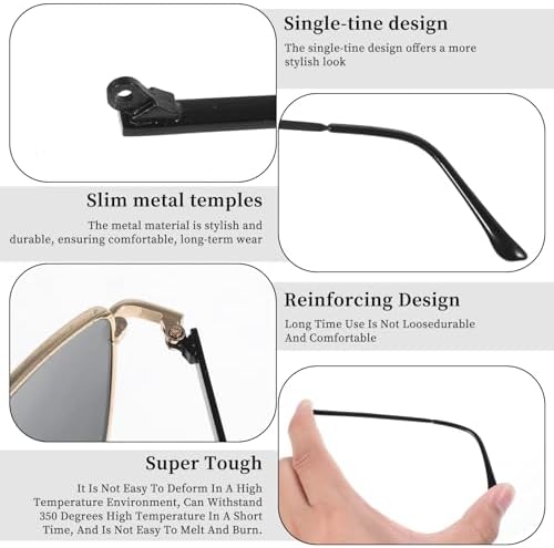 Black Glasses Arm Replacement Metal Thin Eyeglass Legs Replacement Eyeglasses Repair Legs 3mm Wide Single Teeth Sunglasses Arm Glasses Temple Eyewear Frame Temple Accessory