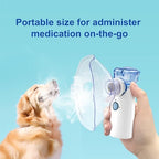 Portabe Cat Nebulizer,Handheld Nebulizer of Cool Mist for Dog Pets, USB Rechargeable Veterinary Nebulizer,Steam Inhaler for Home Office Use for Breathing Problems,Animal Use