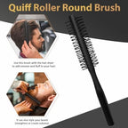 Hair Brush for Men, DUAIU 7Pcs Combs for Men, Hair Styling Comb Set with Vent Hair Brushes, Quiff Round Hair Brush, Wide Tooth Combs, Texture Comb for Blow Drying, Detangling, Grooming, Hairdressing