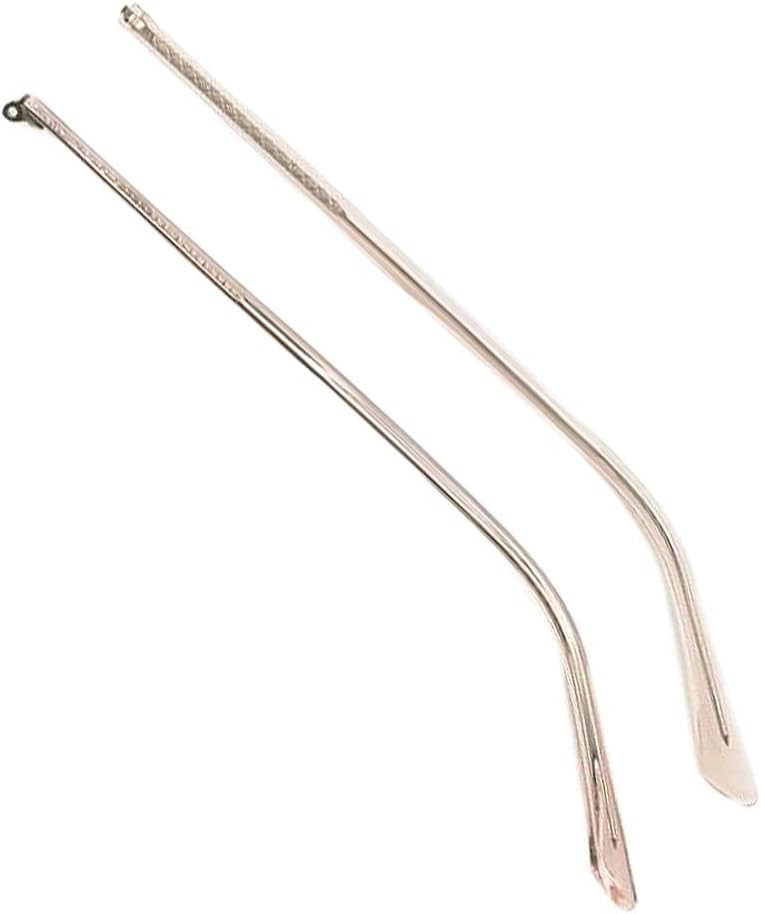 glasses arms,Eyeglasses Replacement Temple,Arm Frame Repair Glasses Accessories,Clear Rose Gold Metal Eyeglass Temples Arms Single Tooth Plastic Glasses Replacement Temples Repair Parts, 1 Pair