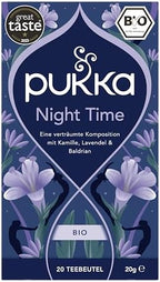 Pukka Herbal Teas Night Time Organic Oat Flower Lavender and Lime Flower Tea, 20g 20 Count
