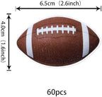 60 Pack Edible Rugby Ball Cupcake Toppers Wafer Paper Sports Balls Cupcake Picks Decoration for Rugby Sports Ball Theme Baby Shower Boys Girls Birthday Party Cake Decorations Supplies