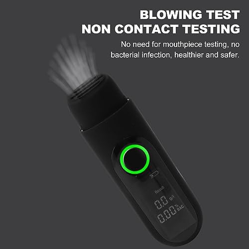 Digital Alcohol Tester High Accuracy LCD HD Display USB Rechargeable Portable Breath Tester for Home Use