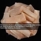 Crocon 1LB Orange Selenite Rough Stones and Crystals Bulk - Raw Gemstone for Tumbling Cabbing Polishing Gem Mining Chakra Balancing Reiki Crystal Healing Good Luck Fountain Rocks Home Décor Gifts