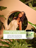 Salon In by Recamier - Vegan Keratin Hair Treatment Mask | Vegan Keratin & Collagen Hair Recharge Intensive Mask | Cruelty-Free | 17.6 oz / 500 g