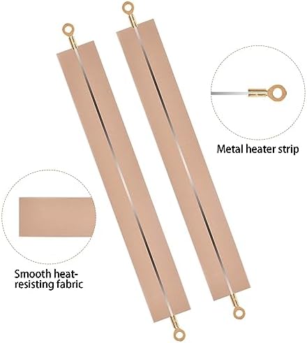 CEYAZYE 6 Pack 12 Inch Impulse Sealer Replacement Parts, Heat Seal Strips Replacement Element Grip, Heating Element Service Compatible with F-300, FS-300, PFS-300, Suitable For Most Hand Sealers