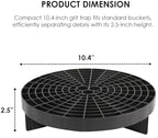 HI-TECH Bucket Grate Guard Insert for Car Wash Buckets – Traps Dirt & Debris to Prevent Swirls – Durable Plastic Fits 5 Gallon Buckets – 10.4"x2.5"