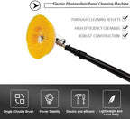 Electric Photovoltaic Panel Cleaning Machine Solar Panel Water Spray Cleaner Brush Handheld Power Photovoltiax Cleaning Brush Telescopic Pole Rotating Nylon Brush φ13.4/19.7ft Length 110V