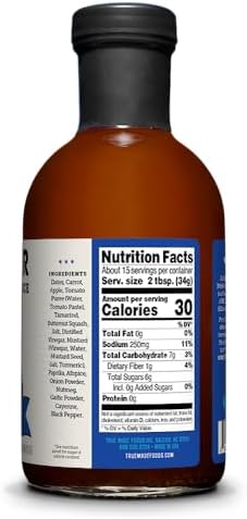 True Made Foods Pitmaster Memphis Sweet Barbecue Sauce - True Pitmaster Memphis-Style BBQ Flavor, No Sugar Added, Keto, Whole30 & Paleo Friendly - 18oz, 3 Pack - Ideal for Ribs, Pork, Chicken and Steaks