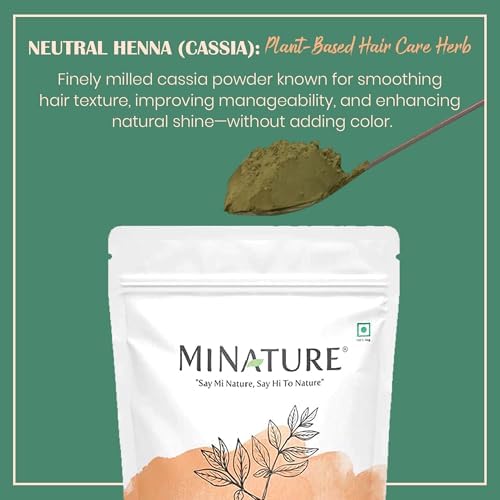 minature Pure Neutral Henna Powder(Cassia Obovata) |for Hair Conditioning| Adds no Colour to hair| 100% Herbal & Natural Scalp care mask |Unisex |227 gm(8 oz)