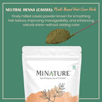minature Pure Neutral Henna Powder(Cassia Obovata) |for Hair Conditioning| Adds no Colour to hair| 100% Herbal & Natural Scalp care mask |Unisex |227 gm(8 oz)