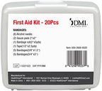 DMI First-Aid Kit, Mini 20-Piece Kit, Small and Compact All-Purpose Use for Minor Cuts and Scrapes, Durable Water-Resistant Case, Convenient and Portable, FSA & HSA Eligible