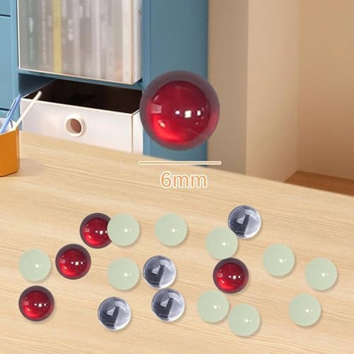 Aoheuo 6mm Color Mixing Quartz Balls UV Reactive Pearls American Glass (10pcs)