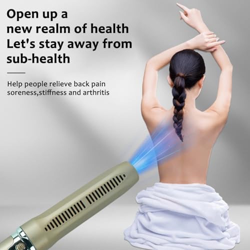 11.0 Terahertz Therapy Wand Electric Heating Massage Device for Pain Relief & Body Relax, Portable Wellness Tool for Home & Travel Water-Enhanced Frequency Technology (Gold)