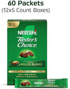 Nescafe Taster's Choice Decaf Instant Coffee, House Blend, 0.52 Ounce (Pack of 60 -12x5 pcs)