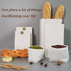 Paper Lunch Bags 100 Count Large White Lunch Bags Sacks Kraft White Paper 8LB Strong for Small Business