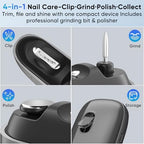 Electric Nail Clipper with LED Light & Nail Storage – Smart Rechargeable Fingernail & Toenail Trimmer for Seniors & Adults, One-Touch Quiet Nail Cutter (2026 Upgraded Version)
