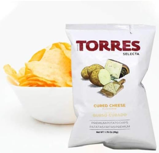 (Most Popular Flavors) Torres Spanish Potato Chips Patatas Fritas Variety Pack Made in Barcelona, Spain (8 Pack)
