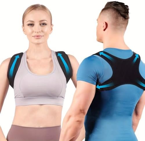 Adjustable Posture Corrector Back Brace for Women & Men - Grade Spinal with Upper/Lower Body Alignment, Posture Improvement, Daily & Gym Use, Comfort Fit (Hand Wash Only)