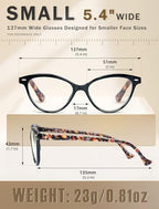 HEEYYOK Women Reading Glasses 4 Pack 2.25 Cateye Readers Glasses Reading Comfort Spring Hinge?(4 Pack Color-C2, 2.25, x)