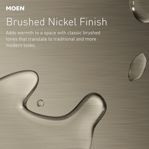 Moen Home Care Bathroom Safety 16 Inch Designer Stainless Steel Handicap Grab Bar for Bathtub and Shower, Concealed Screws, Brushed Nickel, LR8716D3BN