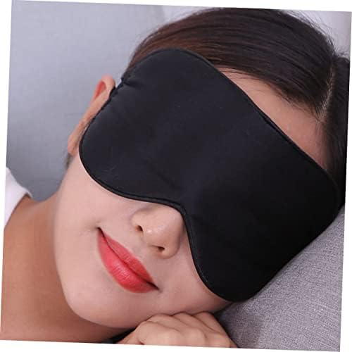 minkissy Silk Sleeping Mask with Adjustable Strap Light Blocking Eye Mask for Sleep Travel and Meditation Black Unisex Design for Relief and Facial Relaxation