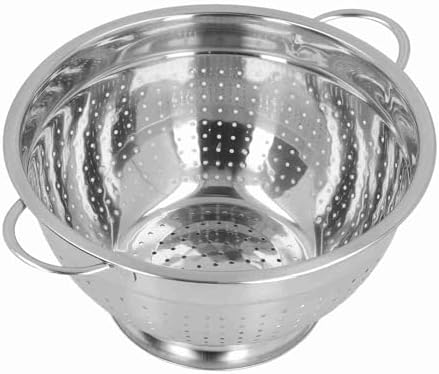 Stainless Steel Fruit Basket, Vegetable Washing Basket with Fine Holes for Kitchen, Large Capacity Drain (26cm)