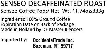 Senseo Decaf Medium Roast Coffee Pods – 144 Count (3 Packs) – Smooth & Balanced Flavor with Rich Crema – Caffeine-Free Single-Serve Coffee Pads Compatible with Senseo & PeleCom Machines