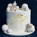 Acrylic Happy Birthday Cake Toppers Golden Dinosaur Sign Cake Toppers for Boys and Girls Baby Shower Kids Birthday Party Cake Decor Supplies
