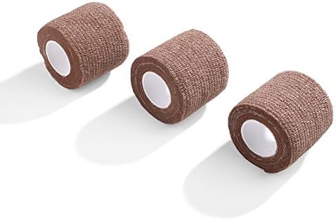 MediChoice Non-Sterile Cohesive Bandage, 2" x 5 Yards, Self Adhesive Breathable First Aid Roll for Sprains & Swelling, CBN1002, Tan, Box of 12