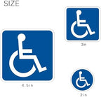 15PCS (3size) Disabled Wheelchair Symbol Handicap Accessible Sticker for Wheelchair Person