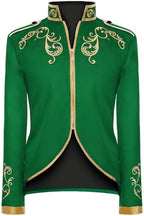IWEMEK Men Prince Charming Costume Palace Prince Gold Embroidered Jacket Suit Court Uniform Cosplay Officer Medieval Costume