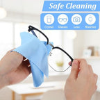 200 Pcs Microfiber Cleaning Glasses Cloth 6x7'' Eyeglasses Cleaner Wipes Lens and Screen Cleaning Cloths for Glasses, Cameras Lens, Cell Phone, LCD TV Screens, Laptops, Tablets(Multi Color)