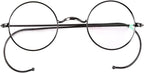 Agstum Retro Small Round Optical Rare Wire Rim Eyeglasses Frame