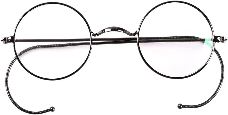 Agstum Retro Small Round Optical Rare Wire Rim Eyeglasses Frame