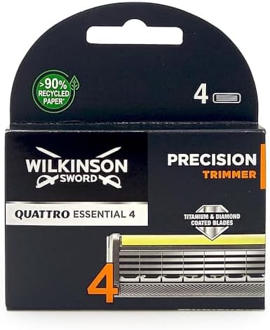 Wilkinson Sword Quattro Titanium Precision Razor Blades -Pack of 4