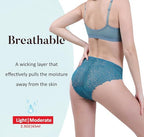 AIRCUTE Womens Soft Absorbent Underwear-Urinary Incontinence Bikini, Seamless Full Lace Panties for Bladder Leaks, 1 Pack