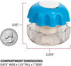 EZY DOSE Crush Pill, Vitamins, Tablets, Crusher and Grinder with Storage Compartment, Kids, Pets, Elderly, Effortlessly Crushes Medications into Fine Powder, Easy-to-Use Design, Blue, BPA Free
