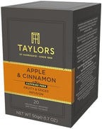 Taylors of Harrogate Apple & Cinnamon, Herbal Tea Individually Wrapped Teabags, 20 Count (Pack of 6), Spiced, Fruity & Sweet, Caffeine-Free, Enjoy Hot or Iced, 120 Teabags Total