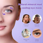 LEOSTEP 2 PCS Cooling Gel Eye Mask Reusable Cold Eye Mask, Frozen Eye Compress Ice Pack, No Freeze, Cool Relaxation, Comfort Snug Fit, Eye Cover Ice Mask with Mineral Mud for Office, Home