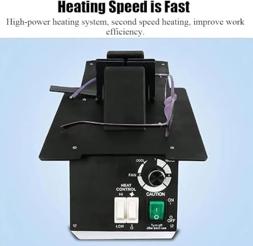 1500W Optical Glasses Frame Heater Warmer, Eyeglass Heating Equipment, Hot and Cold Air Switching, Adjustable Temperature, for Heating and Adjusting The Eyeglass Frame