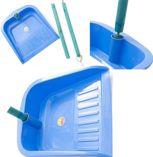 Broom and Dustpan Set for Home, Set of 3 Brooms - Broomstick for House, Garage, Office, Lobby Room, Kitchen