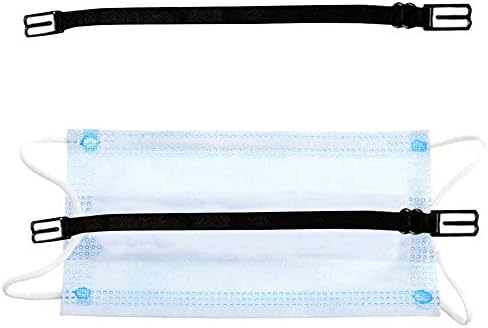 10 Pcs Ear Strap Hook Adjustable Extension Buckles, Mask Extender Ear Savers Strap Anti-Slip Fixing Buckle, Reducing Ear Pain Pressure Relief, Black