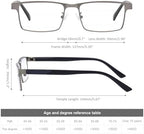 DOOViC 3 Pack Reading Glasses Men, Blue Light Blocking Reading Glasses, Stylish Metal Lightweight Computer Readers for Mens