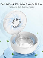 Voraiya UV Retainer Case with Fan, Portable Cleaning Denture Cases with UV Lights Rechargeable Retainers Cleaner Container for Partial Denture, Aligners, Mouth Guard, Night Guard, Braces