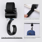 4PCS Walker Hook Hanging, 360°Multipurpose Rotation Stroller Clip Diaper Bag Hanger, Walker Accessories for Rollators, Crutches, Wheelchairs, Shopping Carts, Bike Handles